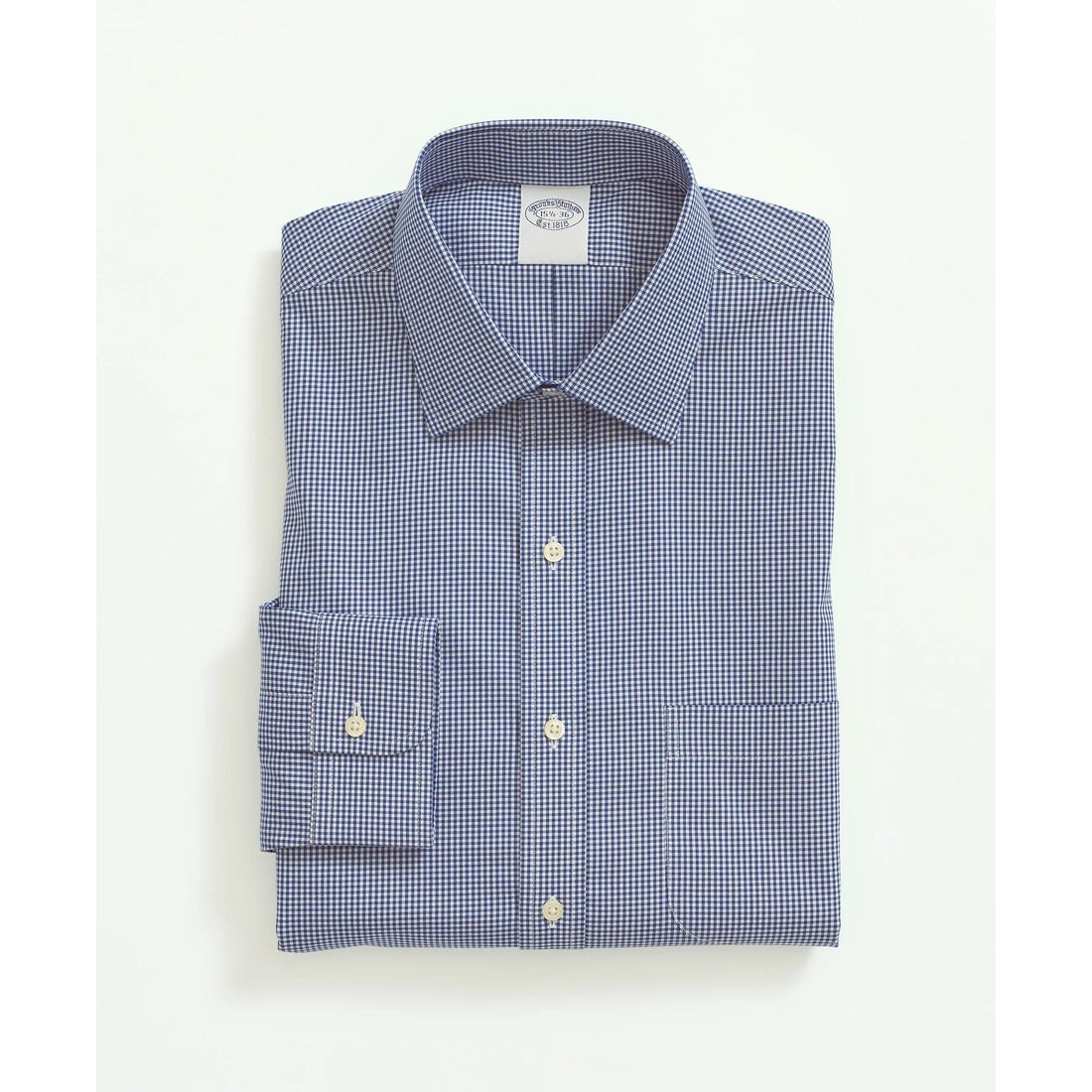 Stretch Supima Cotton Non-Iron Pinpoint Oxford Ainsley Collar, Gingham Dress Shirt