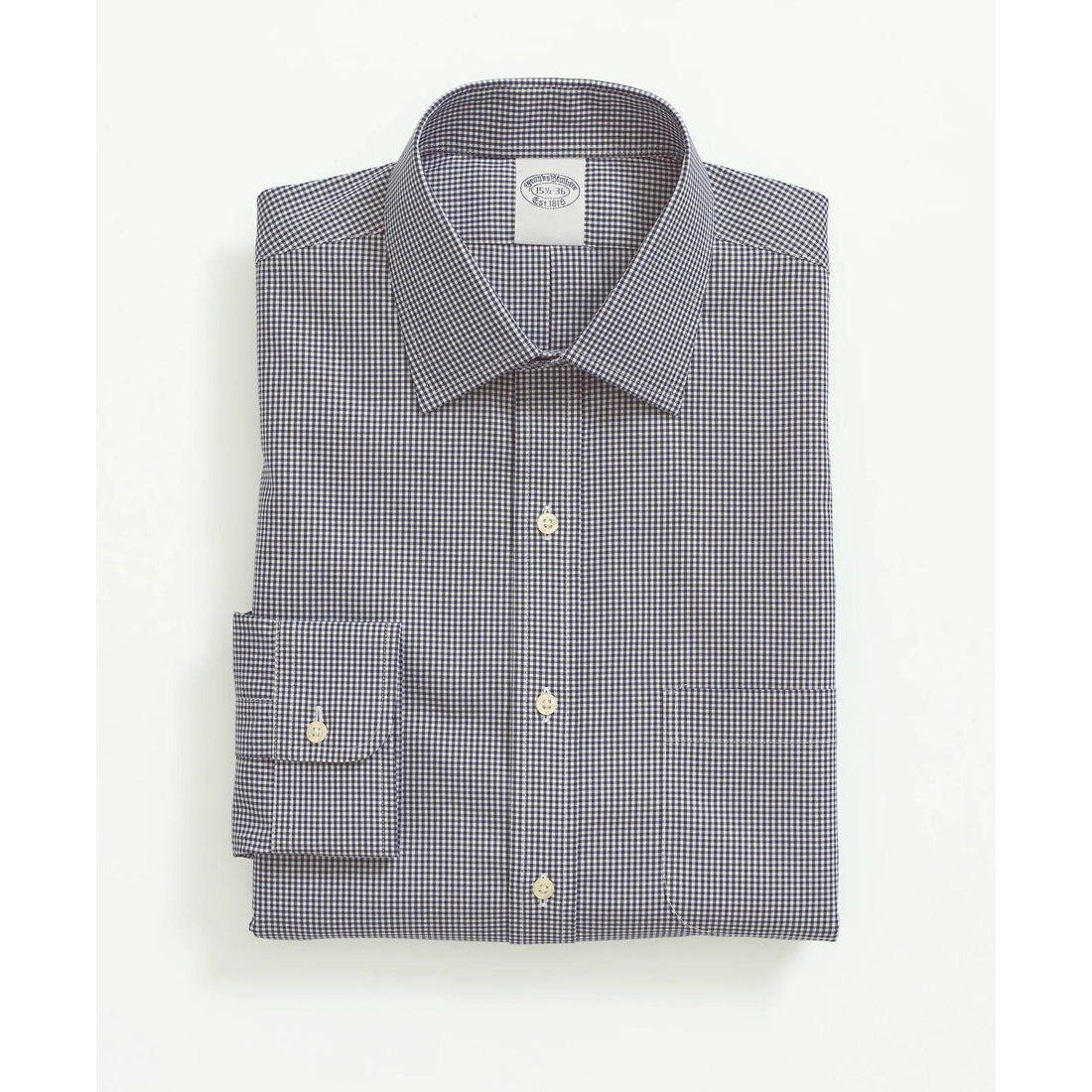 Stretch Supima Cotton Non-Iron Pinpoint Oxford Ainsley Collar, Gingham Dress Shirt