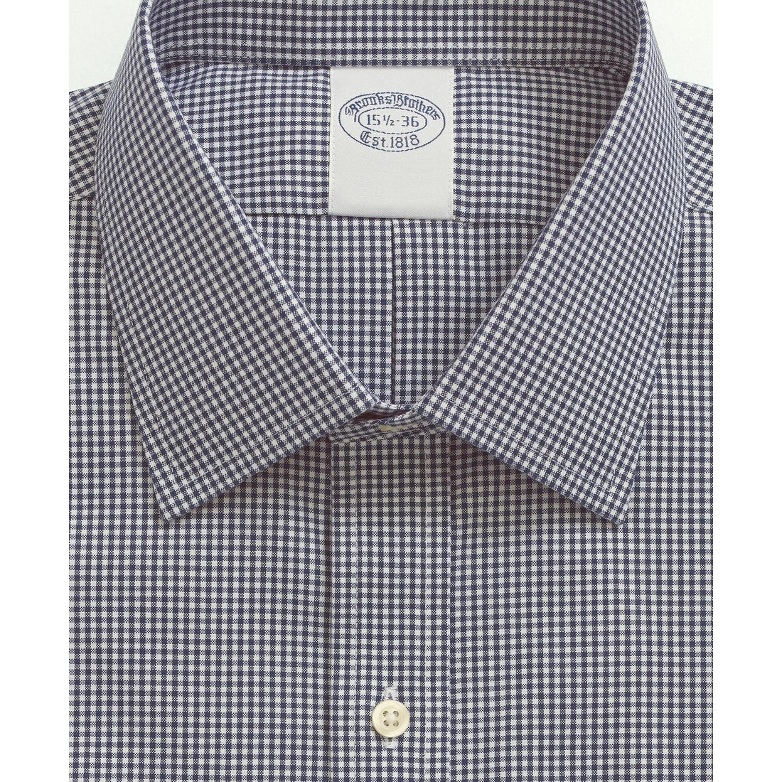 Stretch Supima Cotton Non-Iron Pinpoint Oxford Ainsley Collar, Gingham Dress Shirt