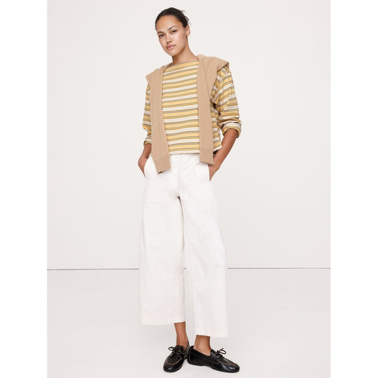 Women's Relaxed Cotton Boat-Neck Top