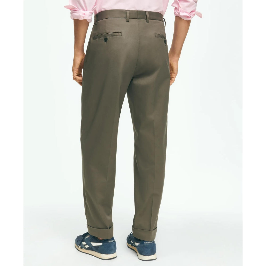 Pleated Traditional Fit Stretch Cotton Advantage Chino Pants