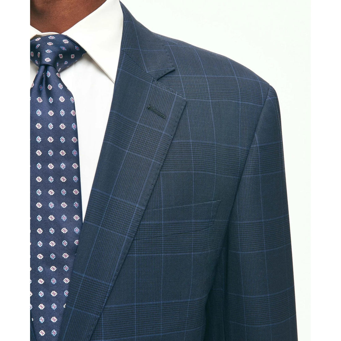Brooks Brothers Explorer Collection Slim Fit Wool Checked Suit Jacket