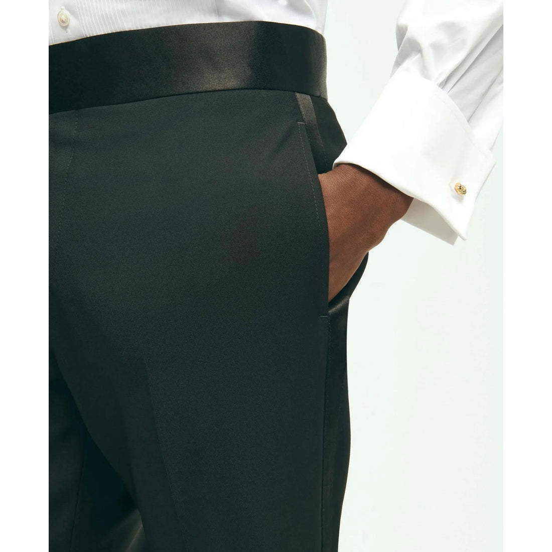 Slim Fit Merino Wool Twill 1818 Tuxedo Pants