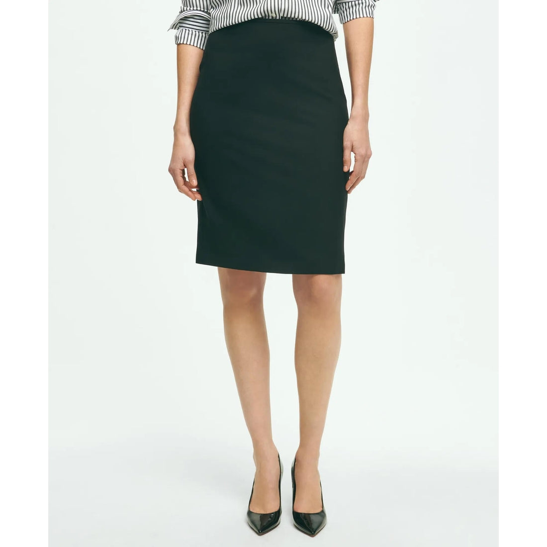 The Essentials Brooks Brothers Stretch Wool Pencil Skirt