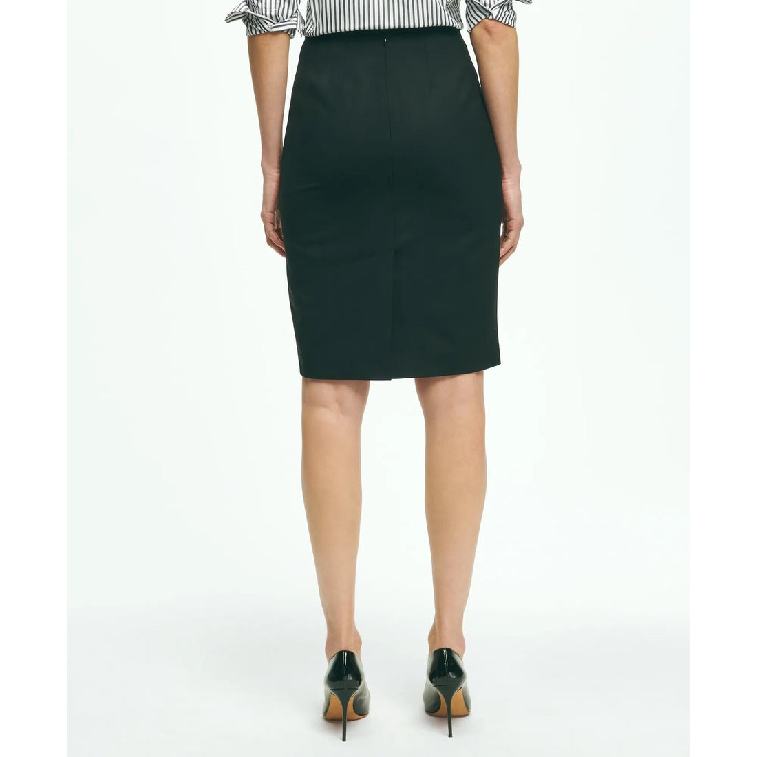 The Essentials Brooks Brothers Stretch Wool Pencil Skirt