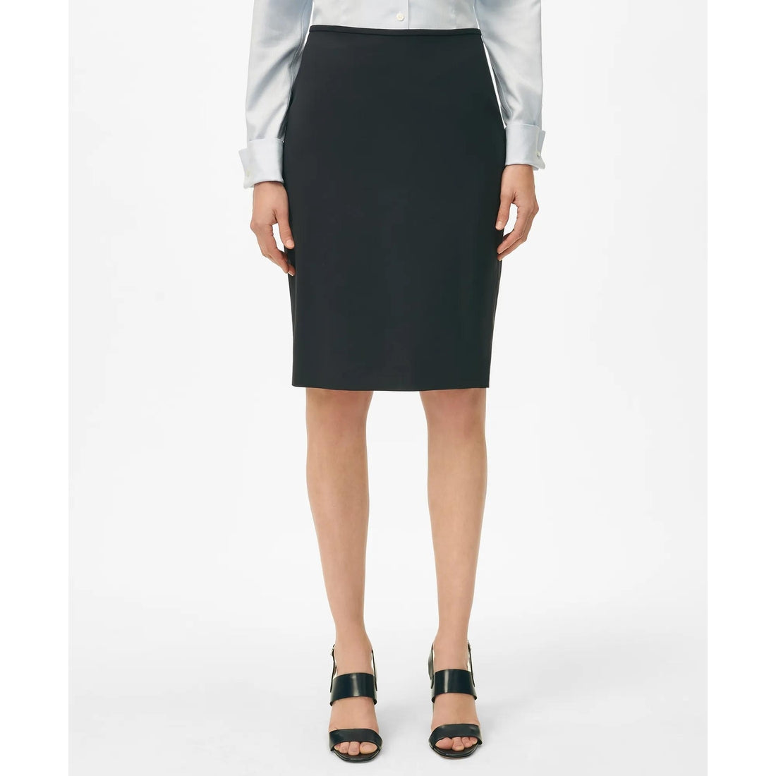 The Essentials Brooks Brothers Stretch Wool Pencil Skirt