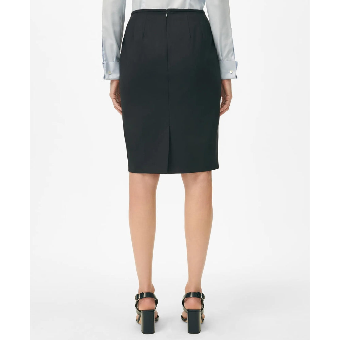 The Essentials Brooks Brothers Stretch Wool Pencil Skirt