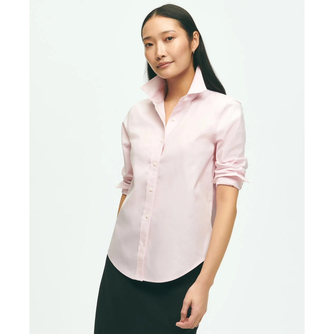Classic-Fit Non-Iron Stretch Supima Cotton Dress Shirt