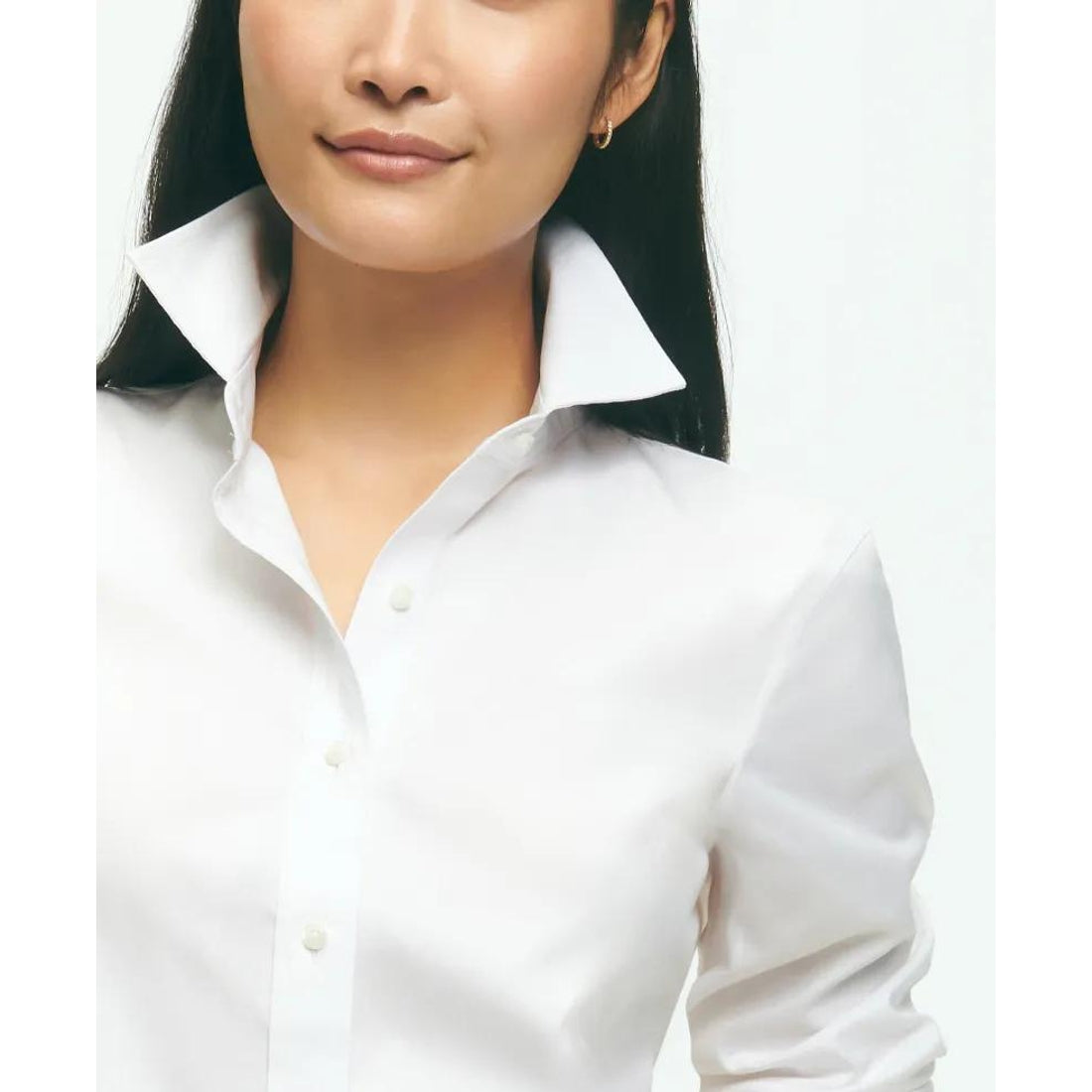 Classic-Fit Non-Iron Stretch Supima Cotton Dress Shirt