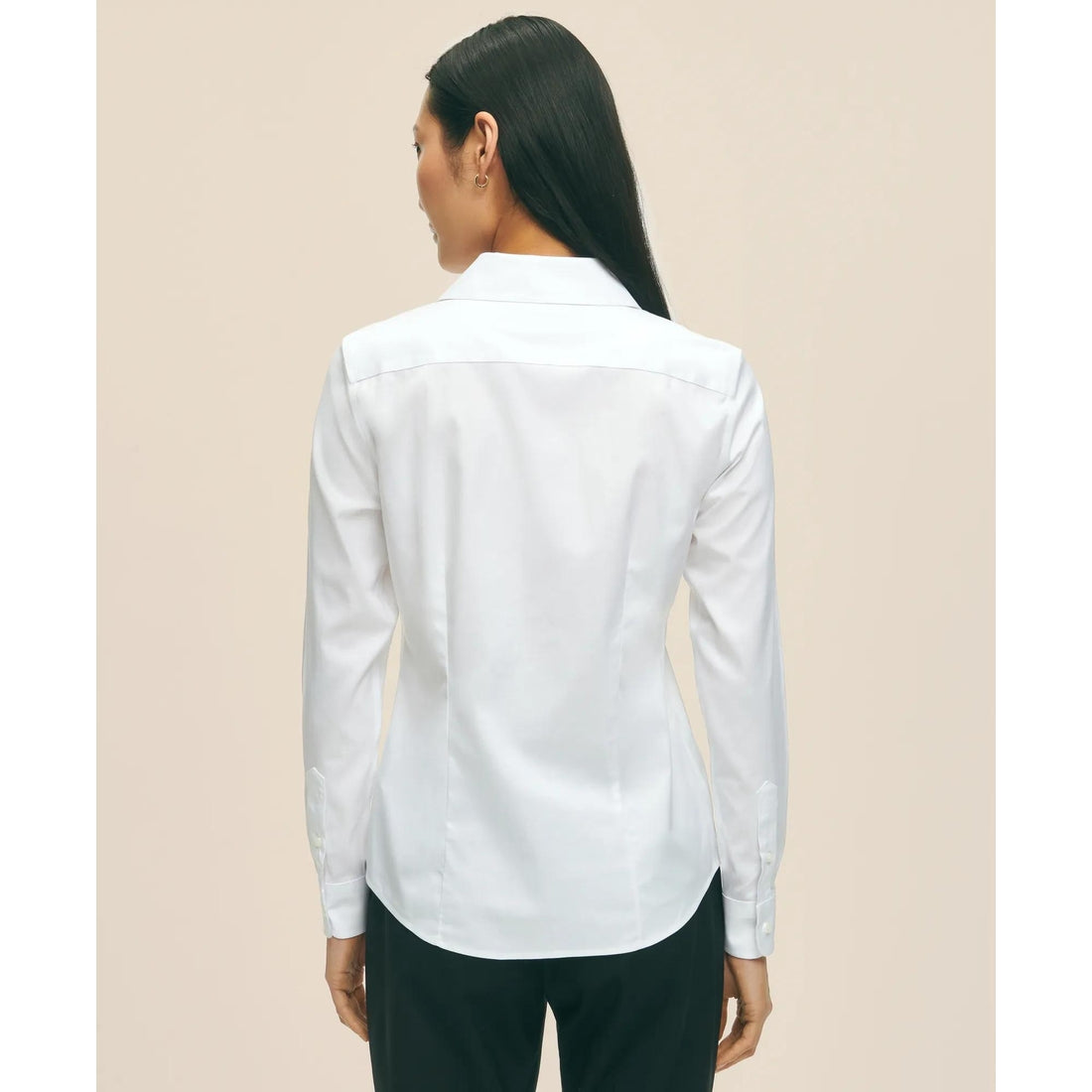 Fitted Non-Iron Stretch Supima Cotton Dress Shirt