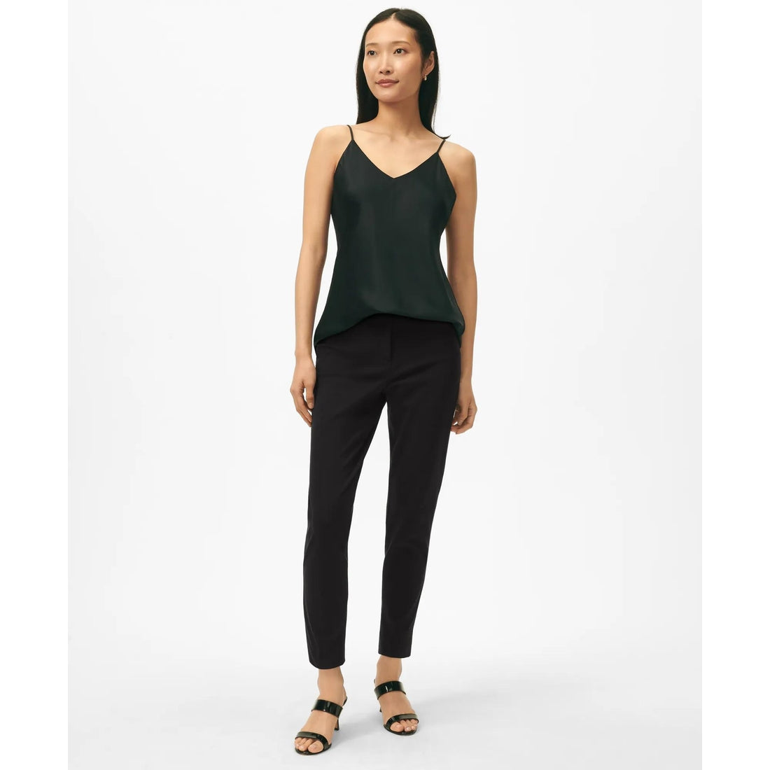V-Neck Camisole in Washable Silk Charmeuse