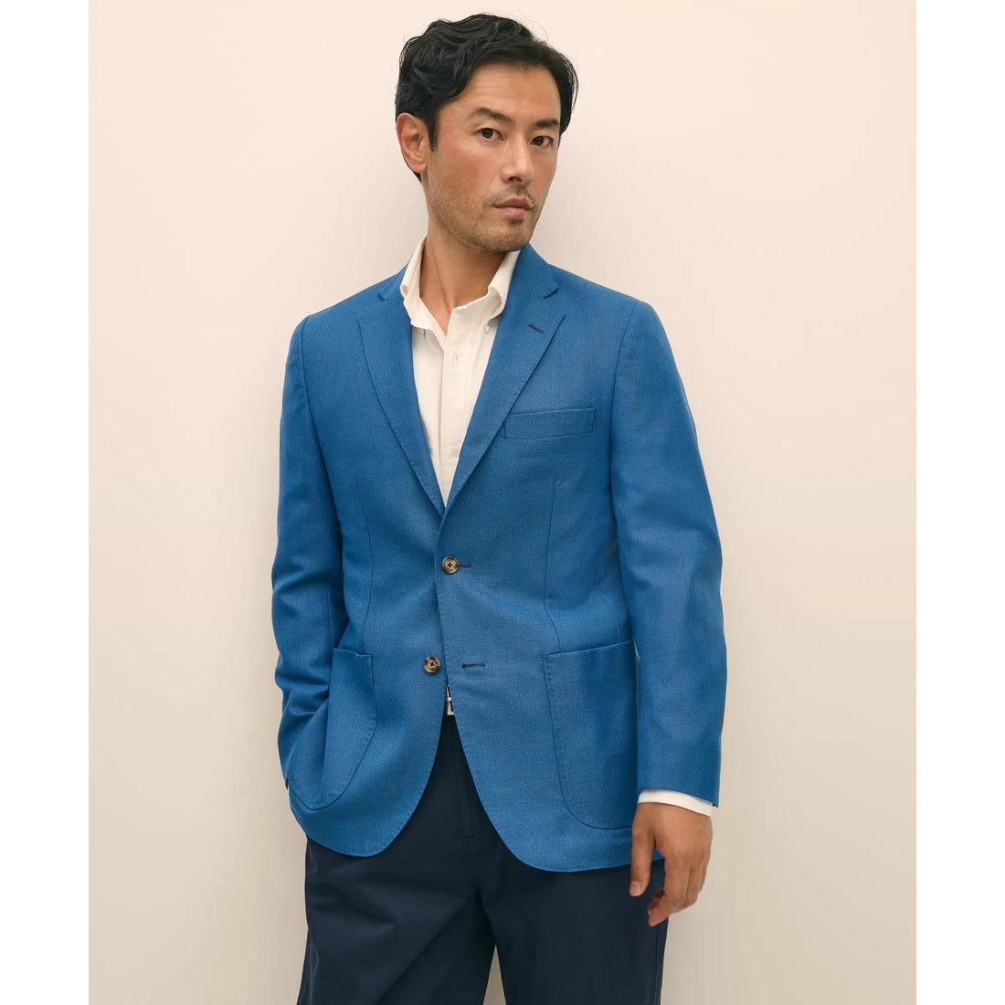 Slim Fit Sport Coat in Hopsack Wool