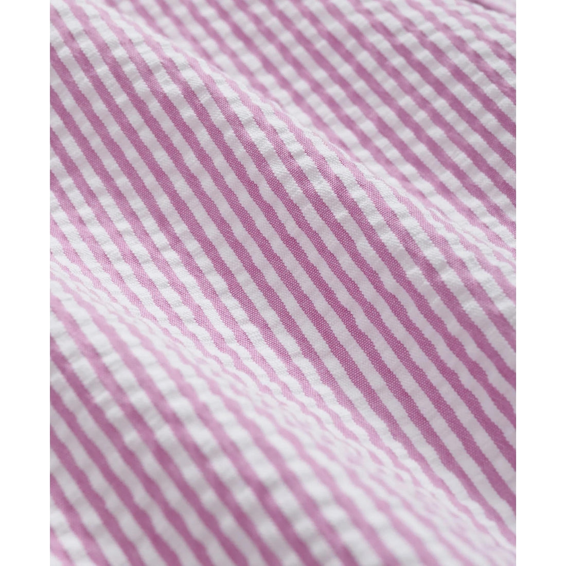 Washed Cotton Seersucker Button-Down Collar, Stripe Sport Shirt
