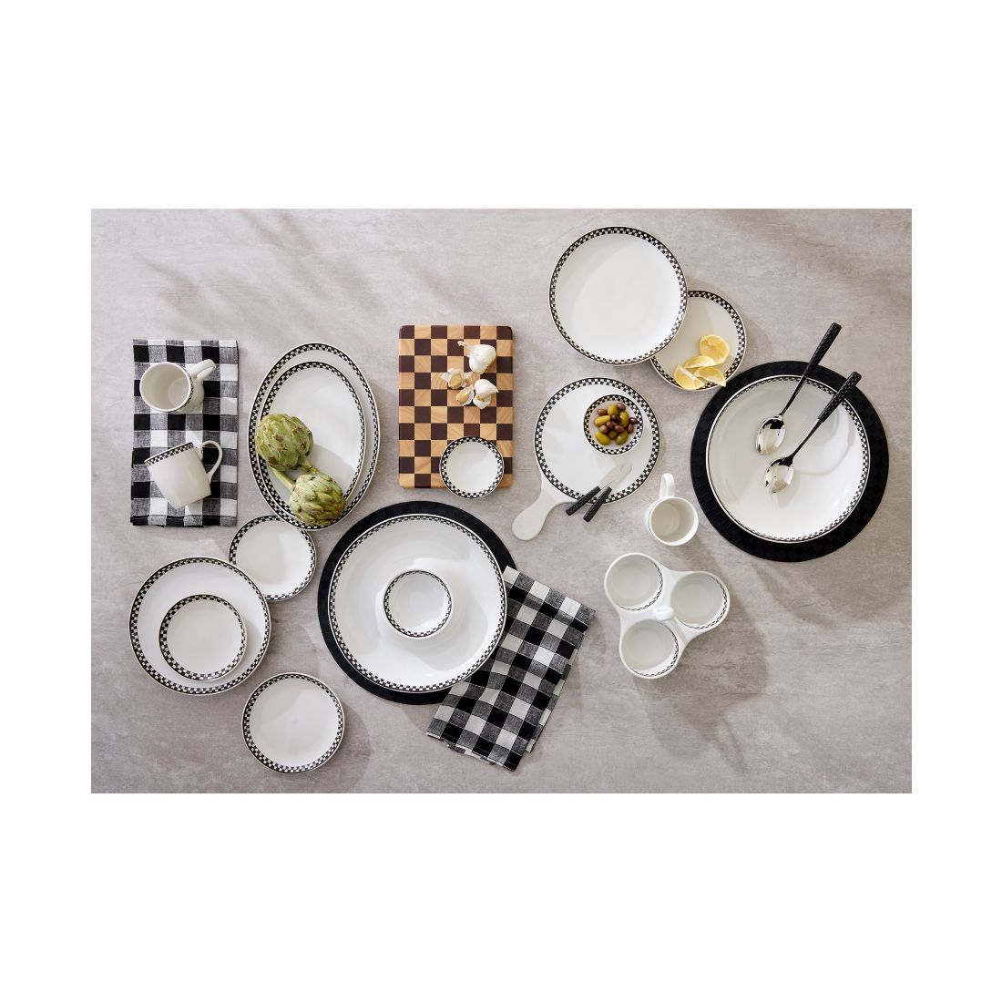 MacKenzie-Childs Courtly Check Everyday Pasta Bowls, Set of 4