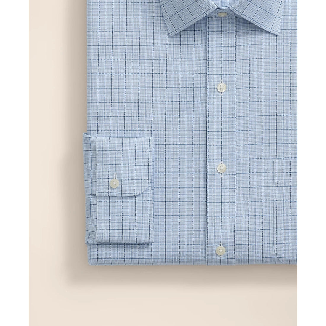 Stretch Supima Cotton Non-Iron Pinpoint Oxford Ainsley Collar, Ground Check Dress Shirt