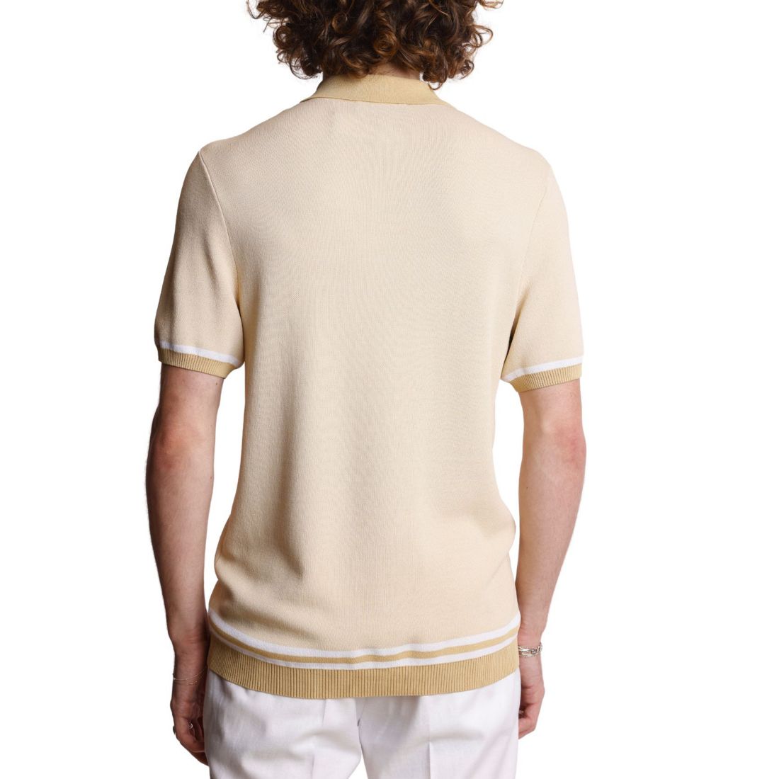 Paisley & Gray Men's Slim-Fit Sweater-Knit Button-Down Polo Shirt