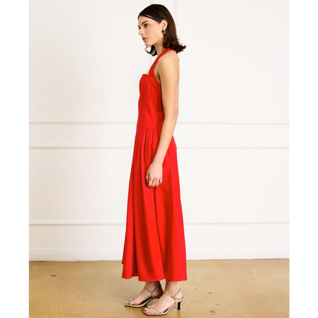 Line & Dot Women's Greta Halter Sleeveless Maxi Dress