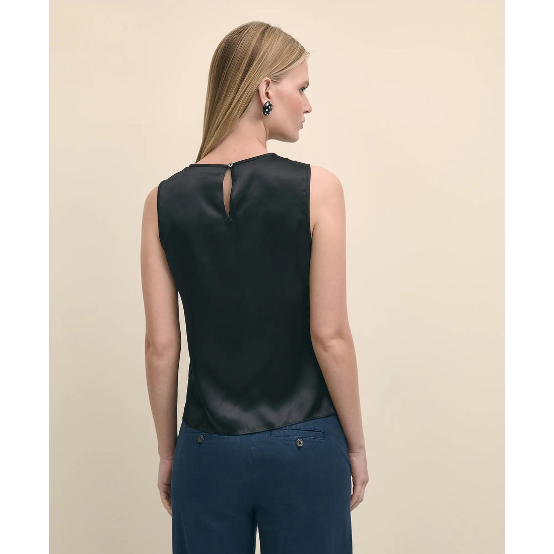 Sleeveless Shell in Washable Silk