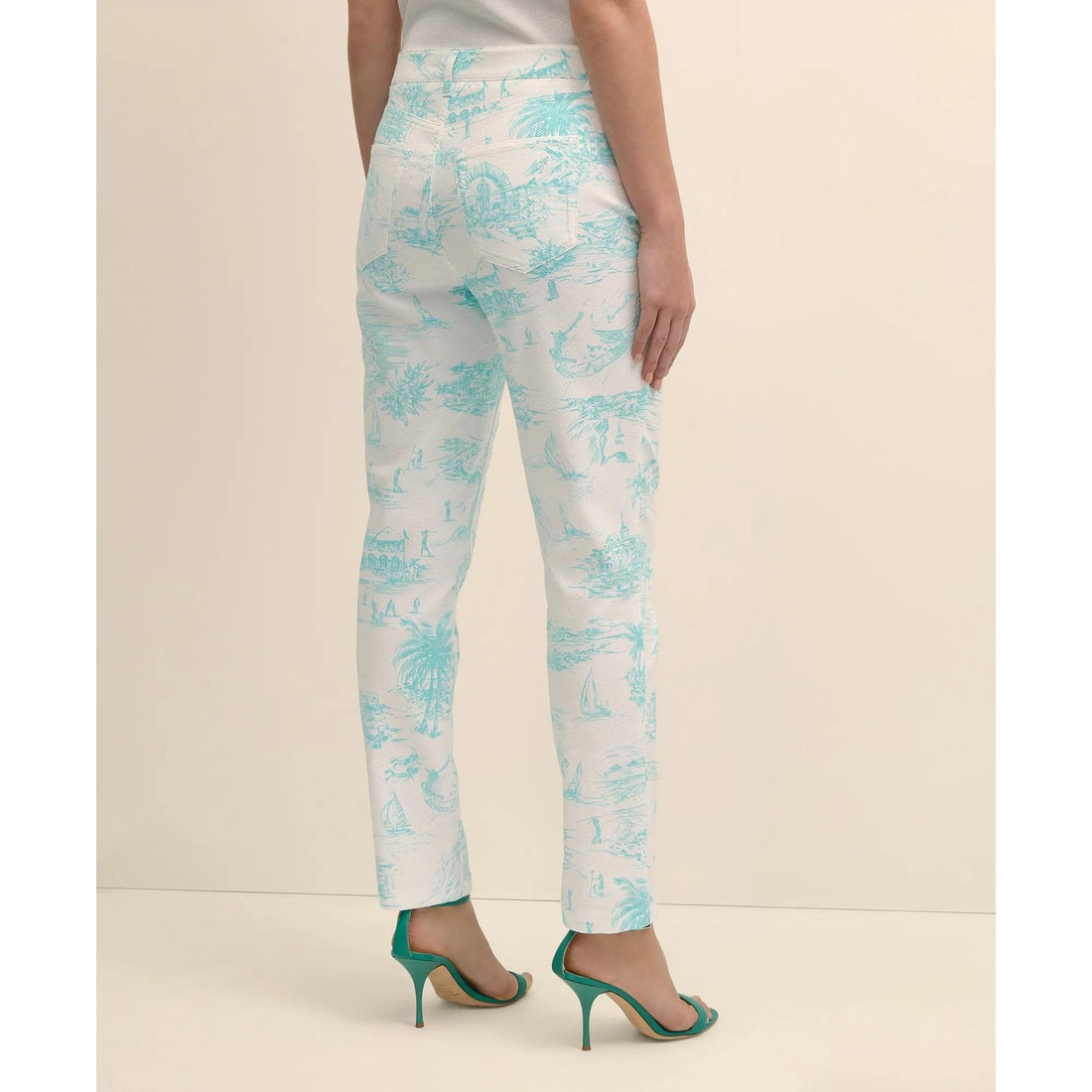 Cotton Dobby Bermuda Toile 5-Pocket Pants
