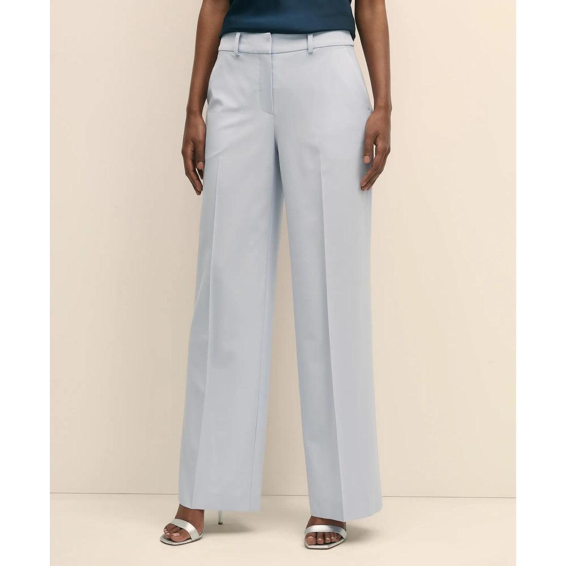 The Essentials Wool Wide Leg Trouser