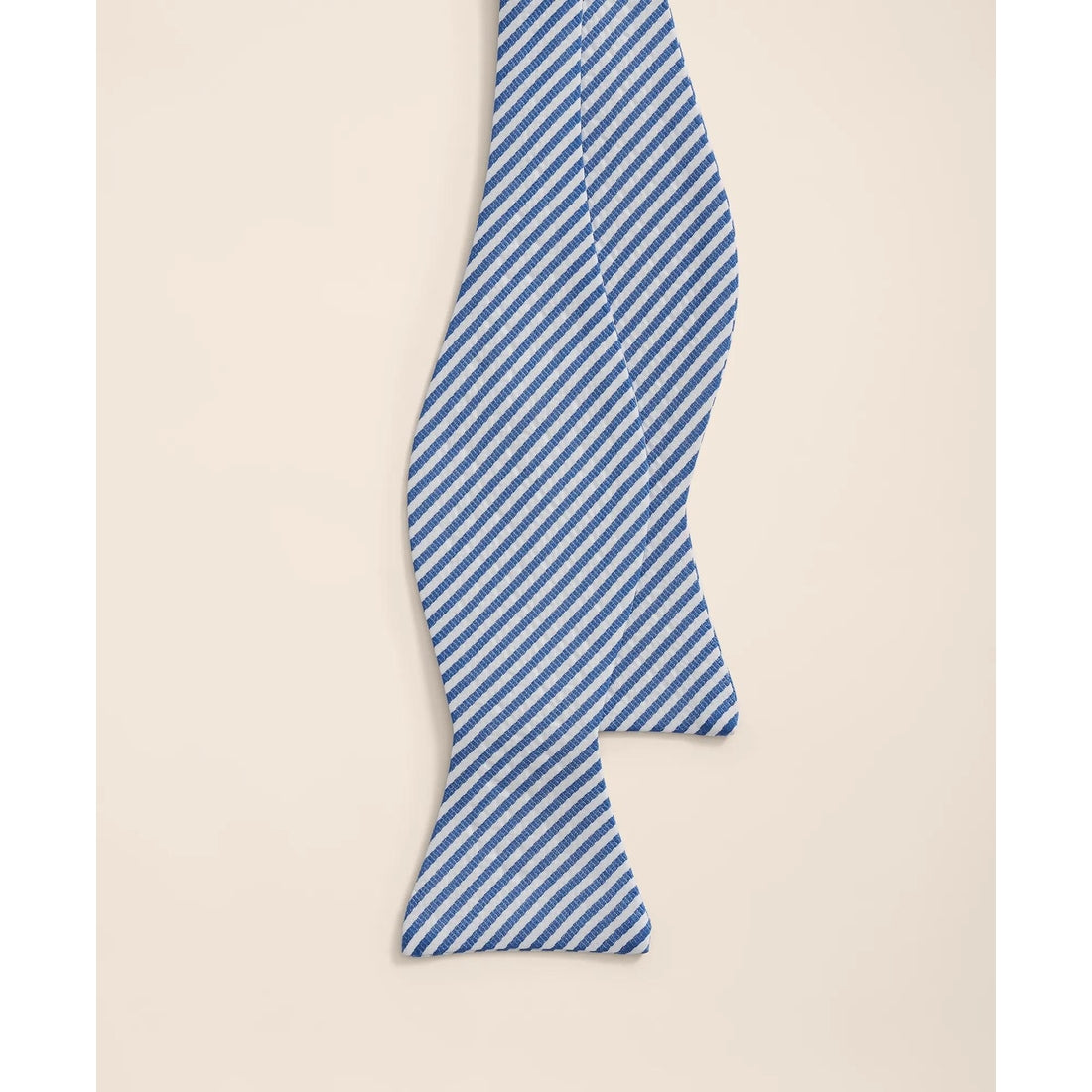 Silk Seersucker Stripe Bow Tie