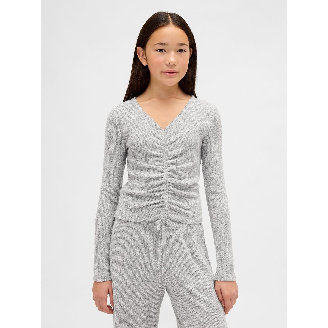 Girls' Softspun Rib Ruched Top