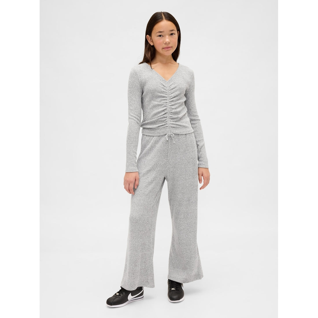 Girls' Softspun Rib Ruched Top