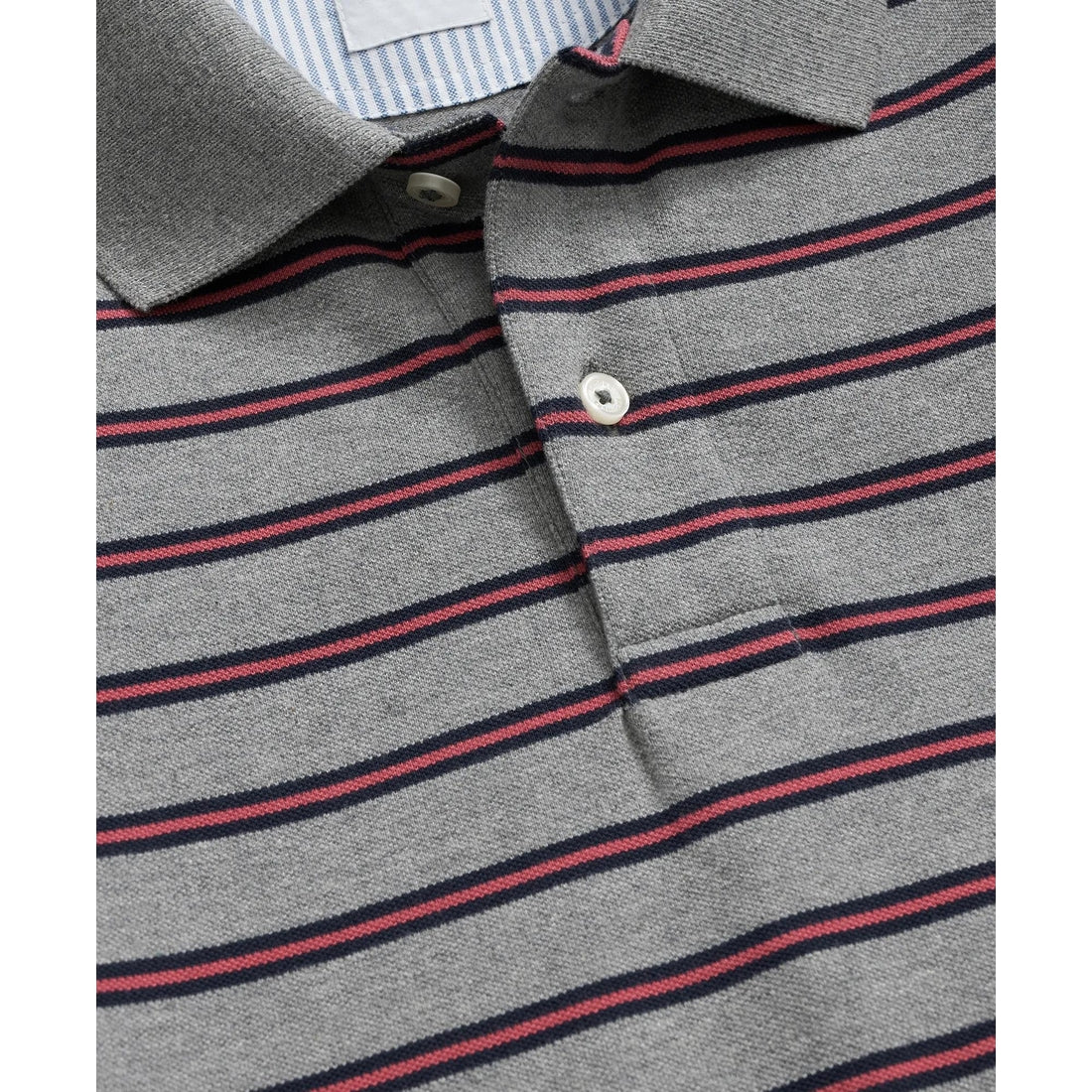 Golden Fleece Stretch Supima Long-Sleeve Striped Polo Shirt