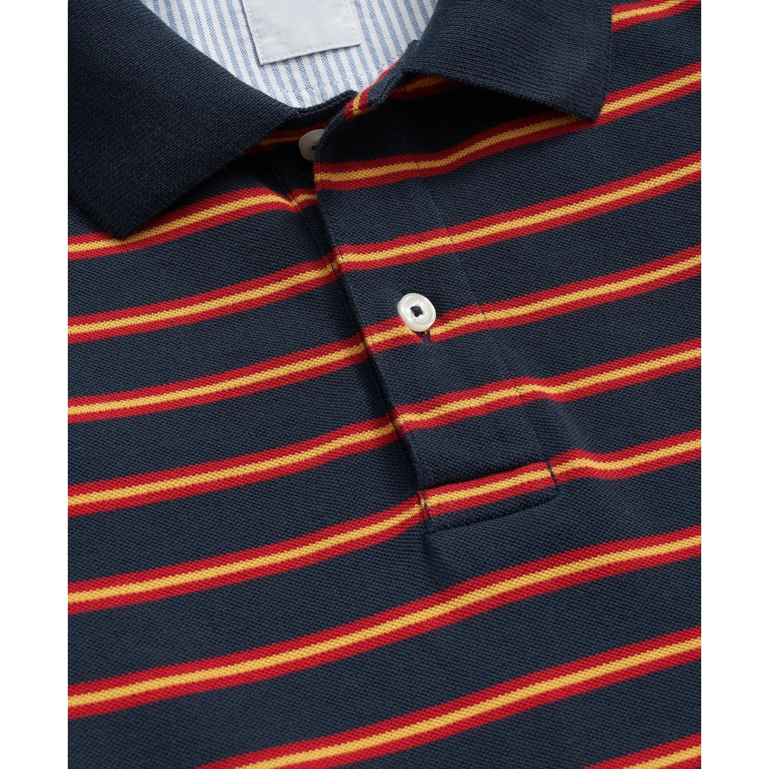 Golden Fleece Stretch Supima Long-Sleeve Striped Polo Shirt