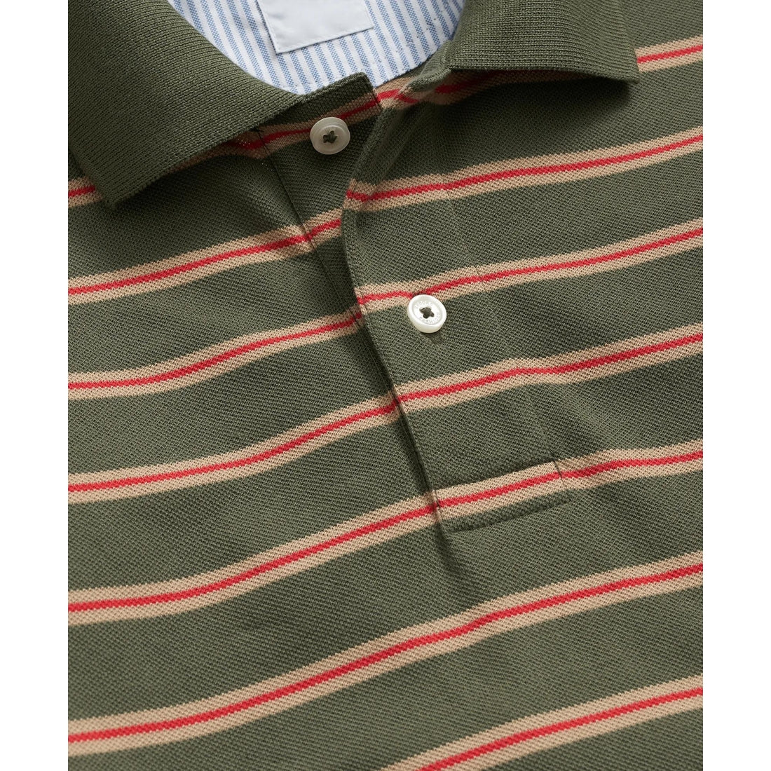 Golden Fleece Stretch Supima Long-Sleeve Striped Polo Shirt