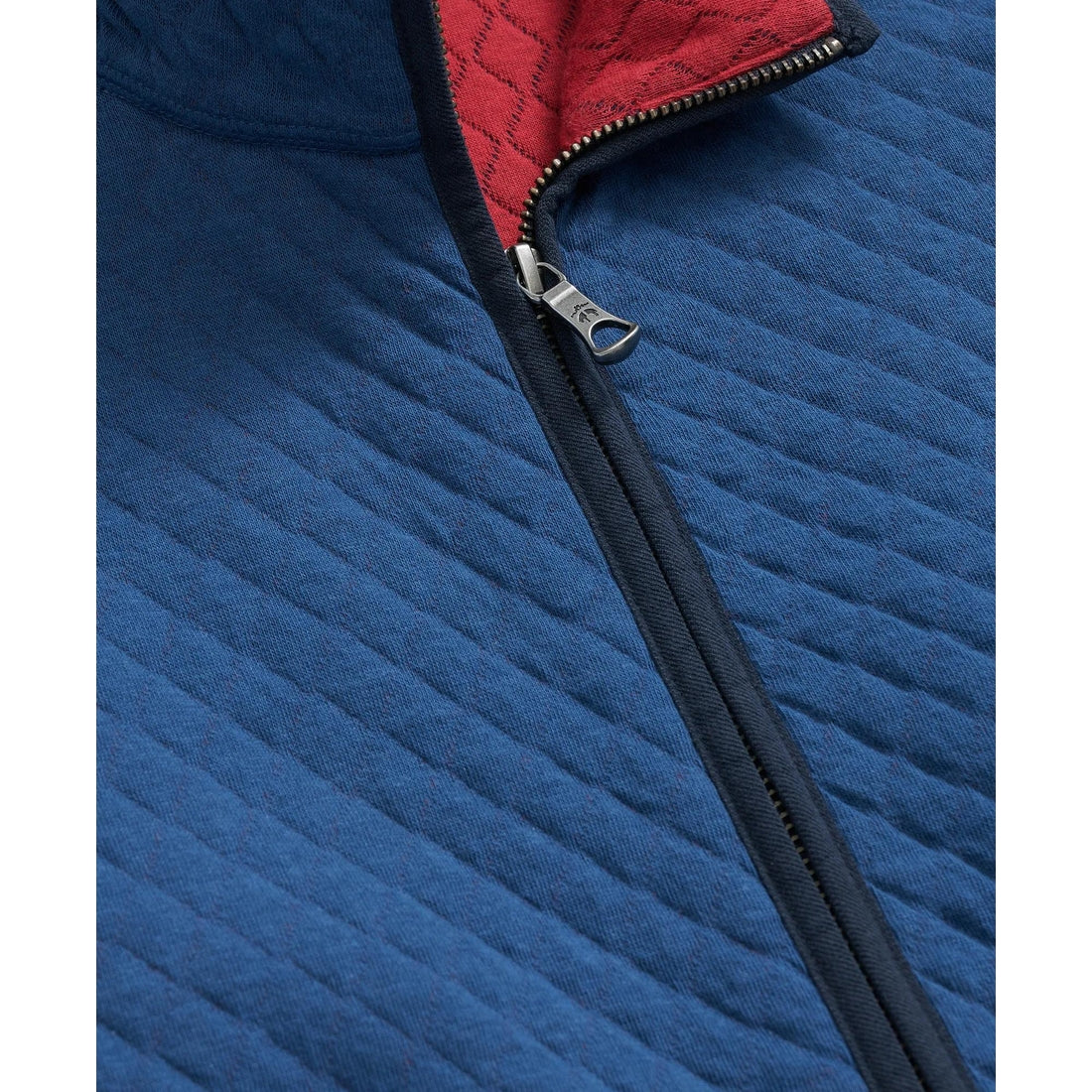 Cotton-Blend Diamond-Quilted Full-Zip Vest