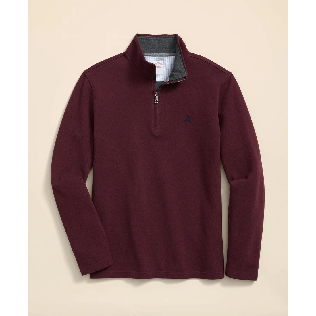 Cotton Blend Pique Half-Zip