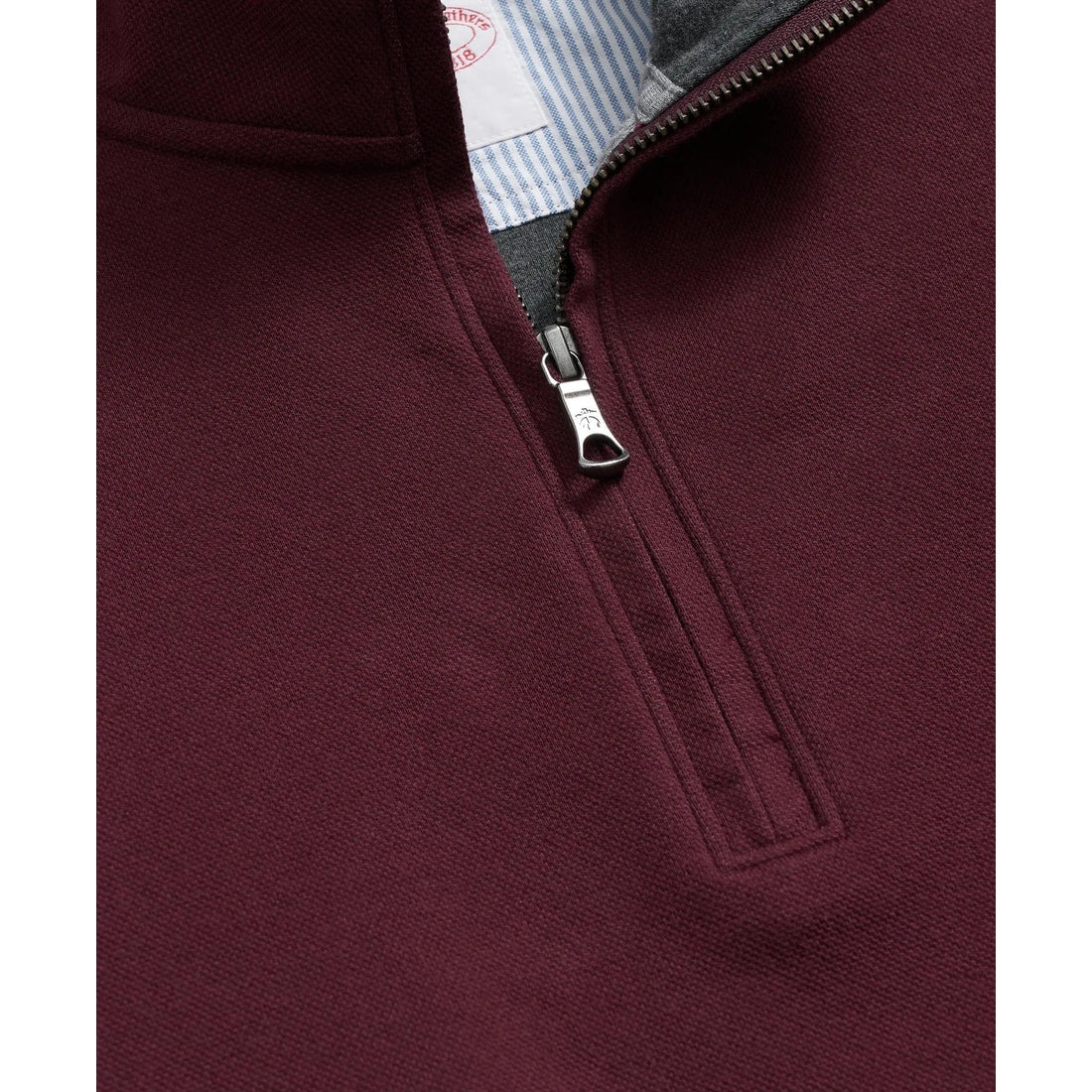 Cotton Blend Pique Half-Zip
