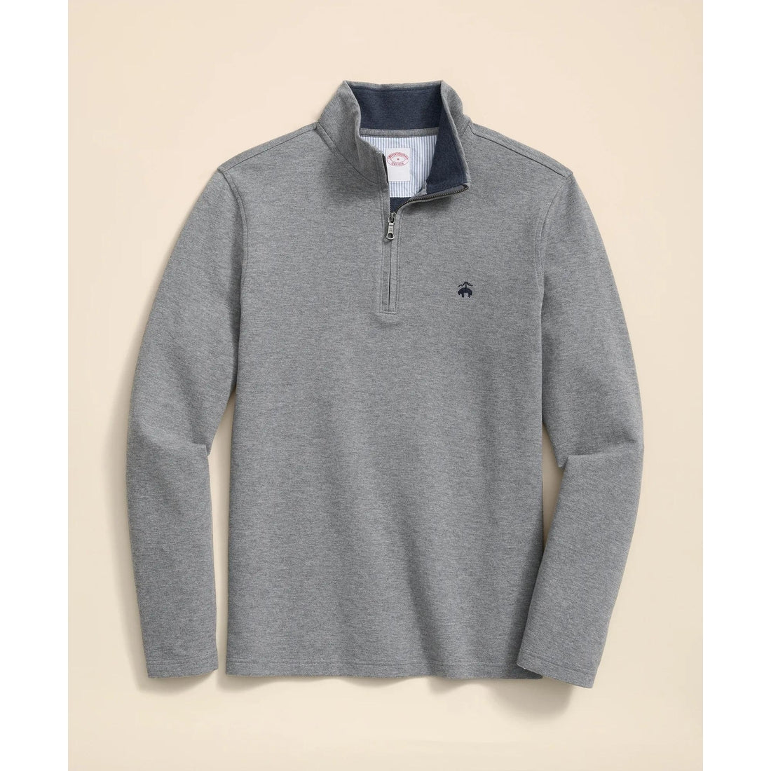 Cotton Blend Pique Half-Zip