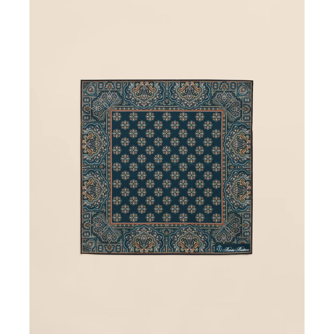 Ornate Motif Silk Pocket Square