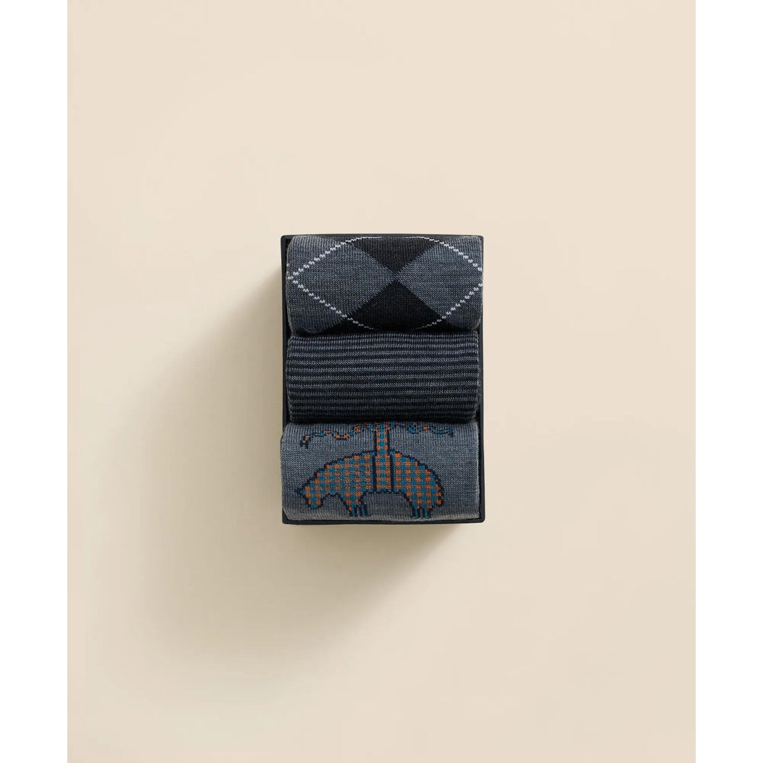 Wool-Blend Socks Patterned Gift Box