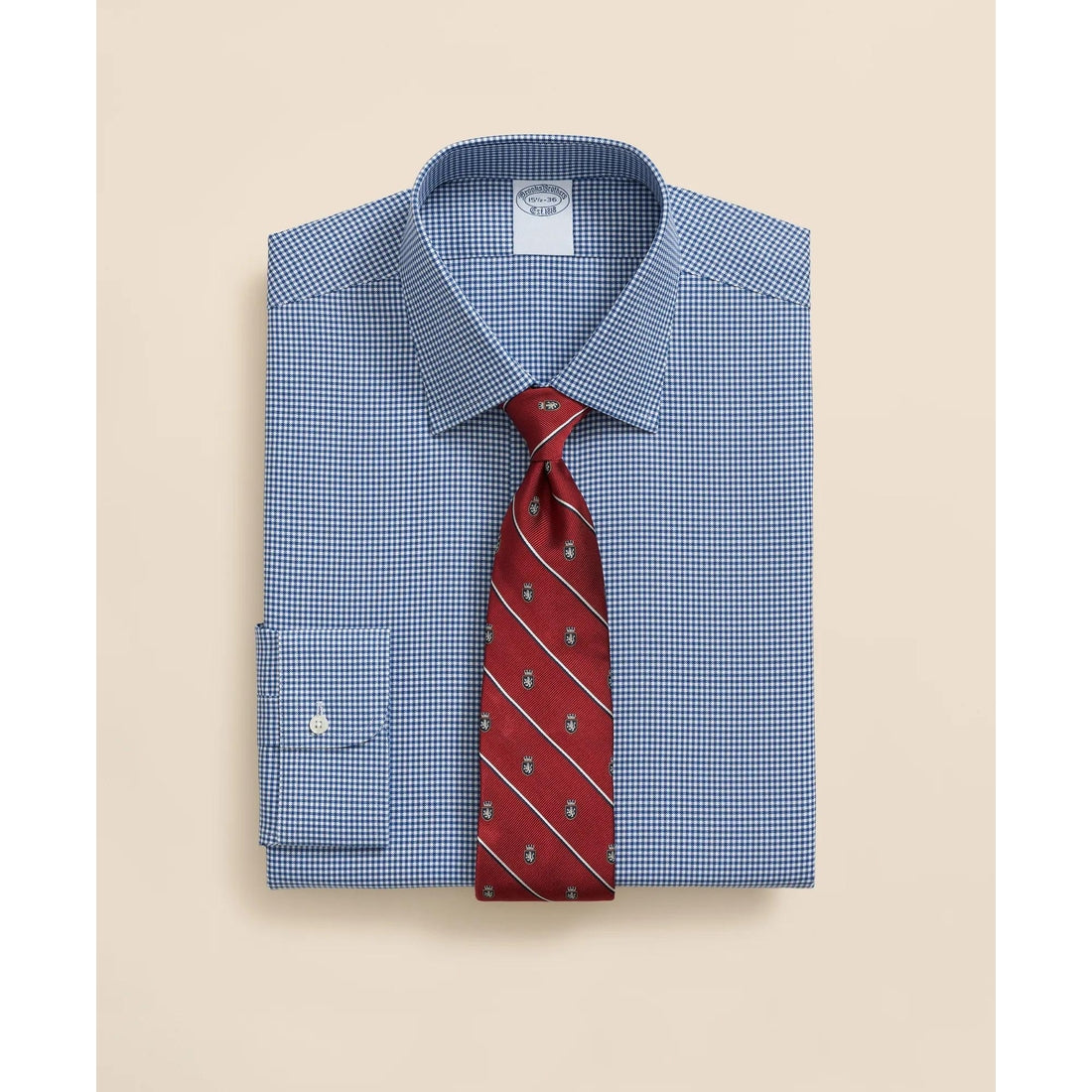 Brooks Brothers Explorer Collection Non-Iron Twill Ainsley Collar Gingham, Dress Shirt
