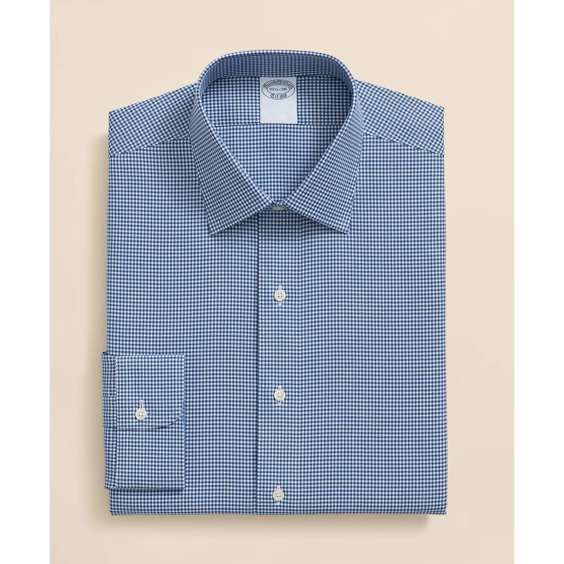 Brooks Brothers Explorer Collection Non-Iron Twill Ainsley Collar Gingham, Dress Shirt