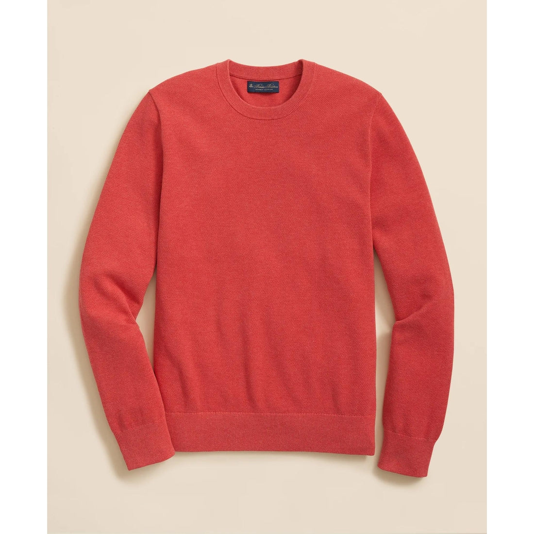 Supima Cotton Pique Crewneck Sweater