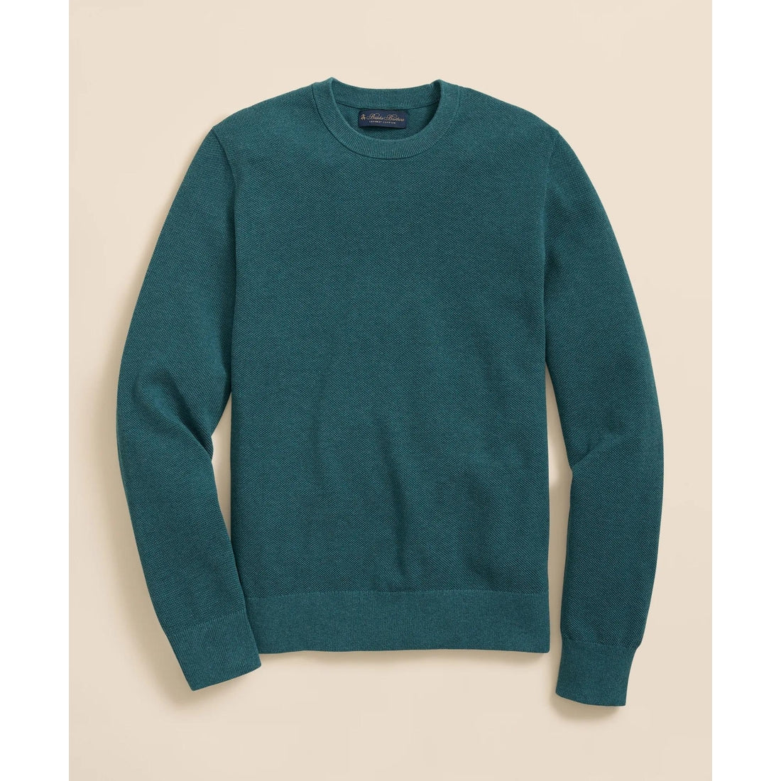 Supima Cotton Pique Crewneck Sweater