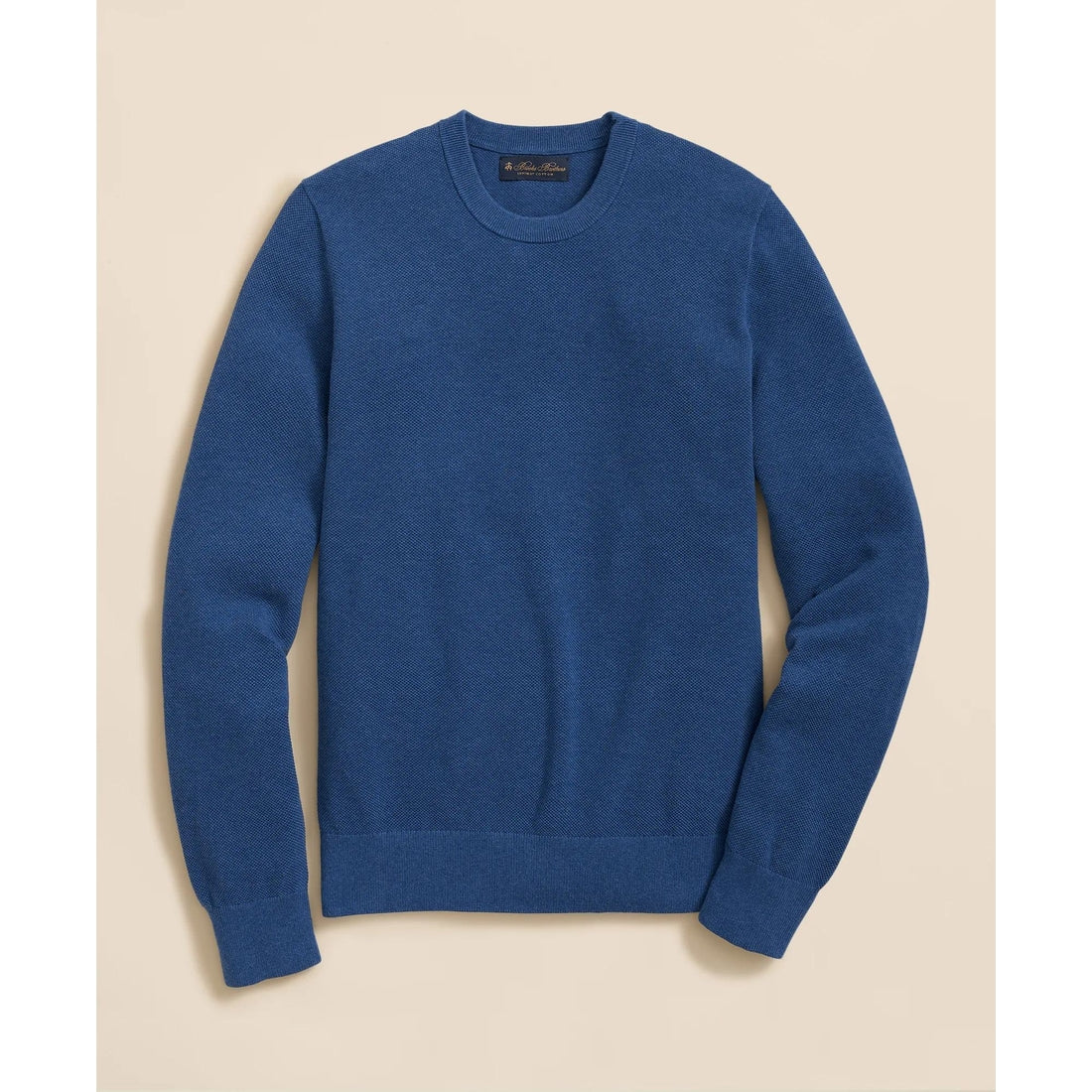 Supima Cotton Pique Crewneck Sweater