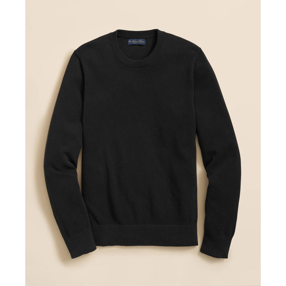 Supima Cotton Pique Crewneck Sweater