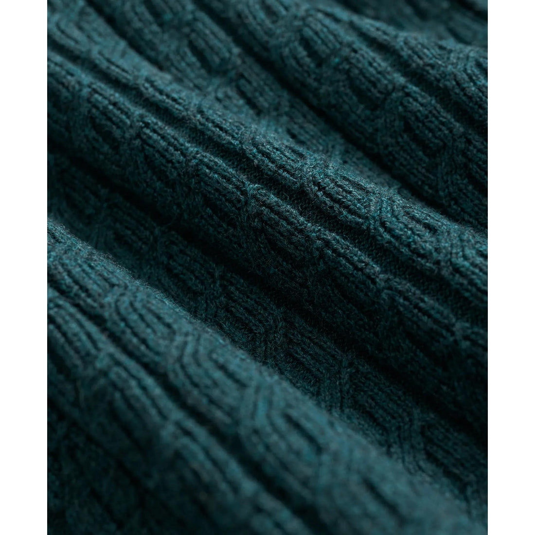 Cotton Mini-Cable Polo Cardigan