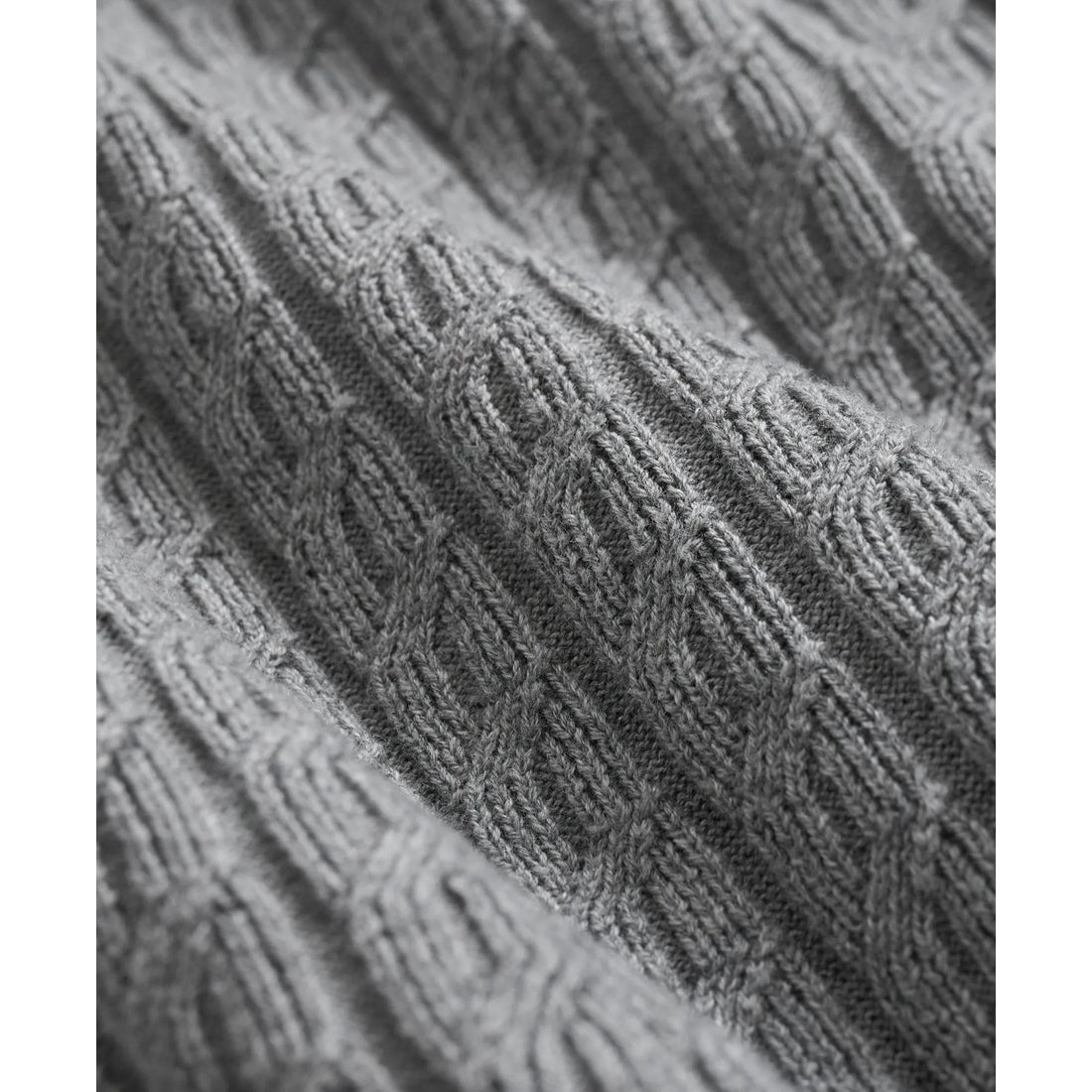 Cotton Mini-Cable Polo Cardigan