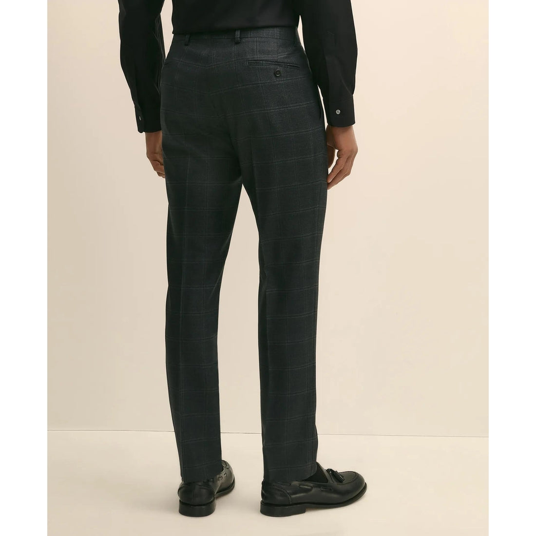 Brooks Brothers Explorer Collection Slim Fit Wool Windowpane Suit Pants
