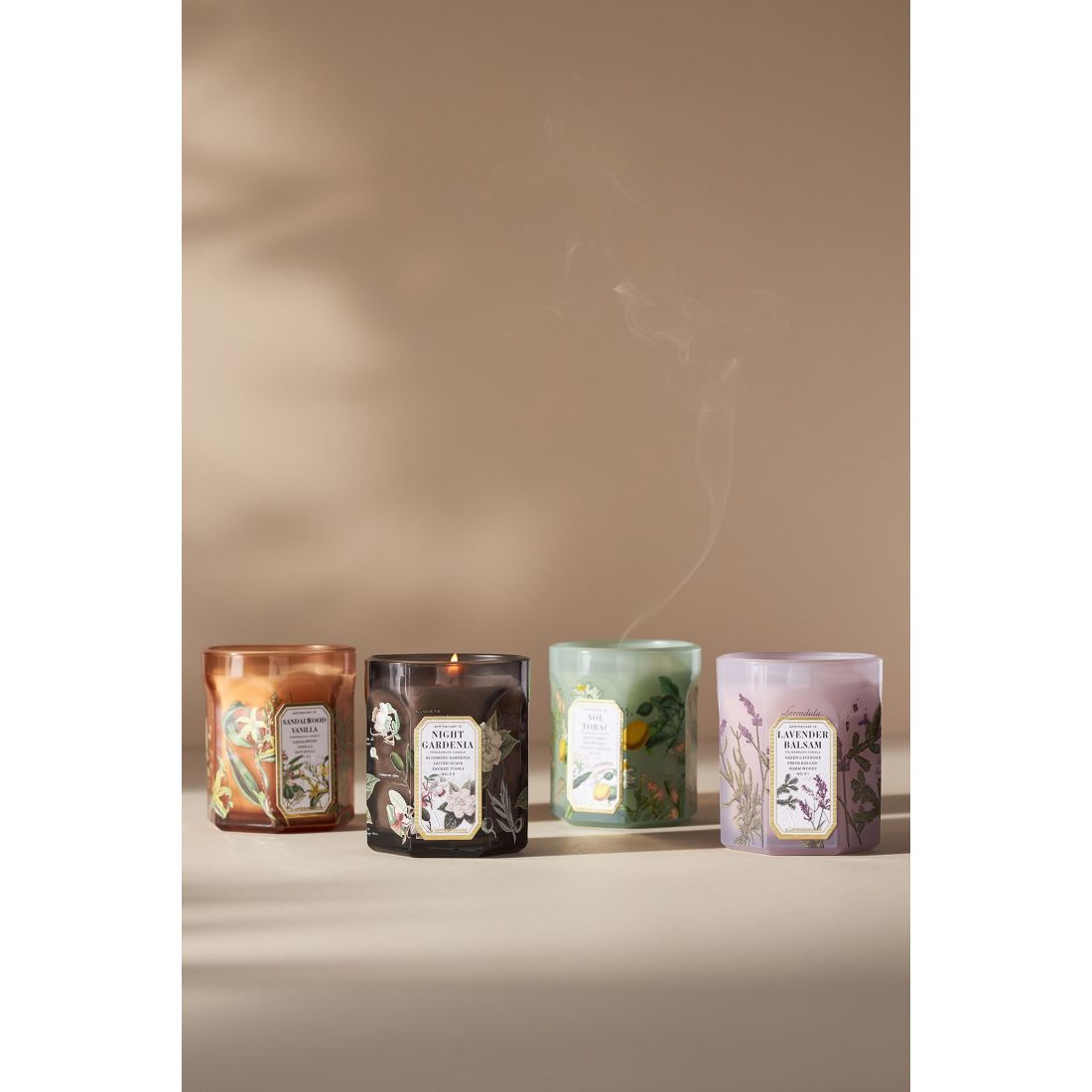 Apothecary 18 Floral Sol Tobac Small Glass Candle by Apothecary 18 by Anthropologie