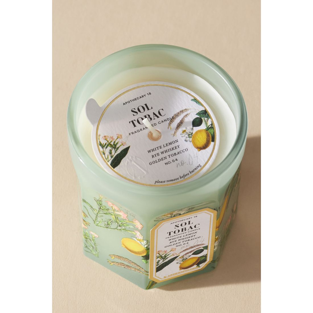 Apothecary 18 Floral Sol Tobac Small Glass Candle by Apothecary 18 by Anthropologie