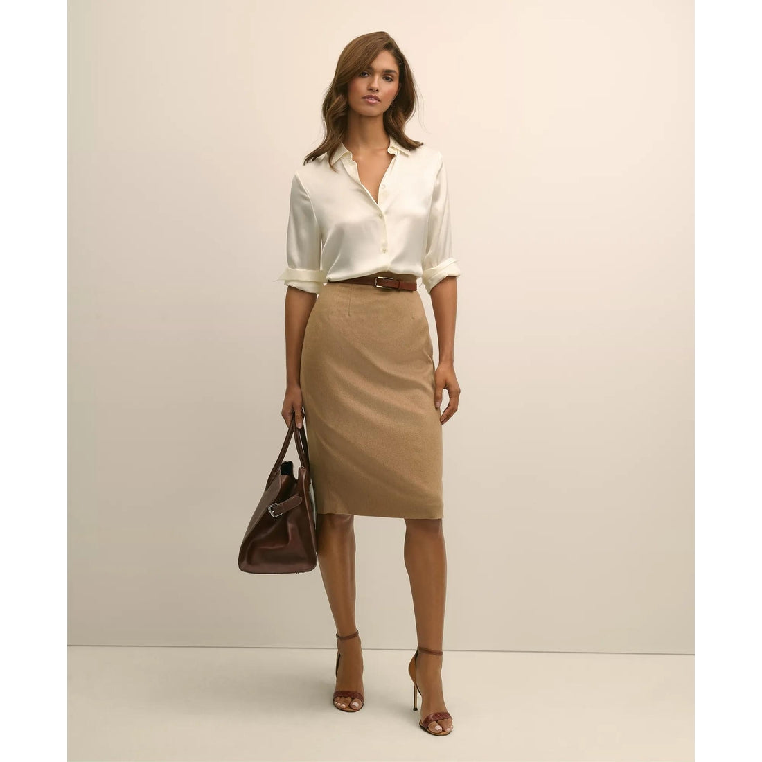 Relaxed Fit Silk Charmeuse Blouse
