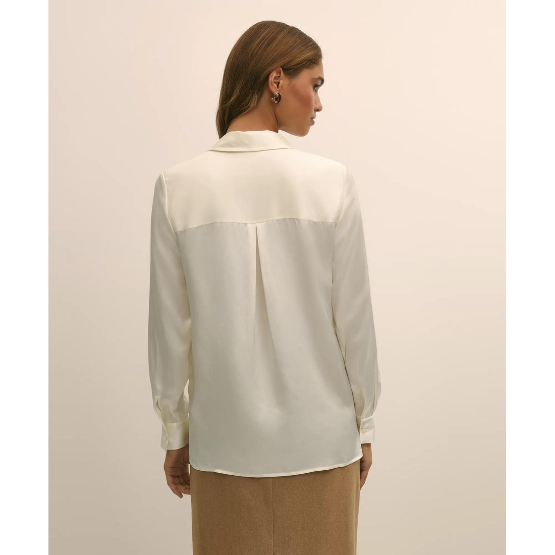 Relaxed Fit Silk Charmeuse Blouse