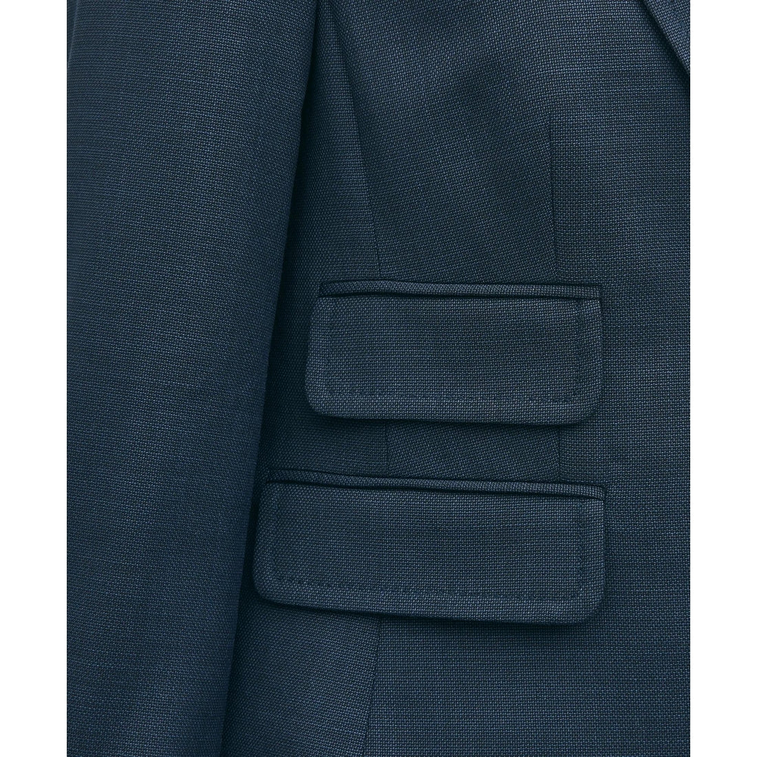 Wool-Blend Shrunken Fit Hopsack Jacket